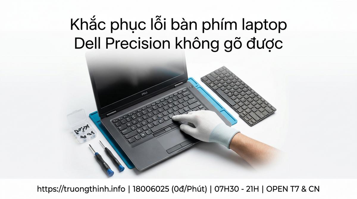 Khắc phục lỗi bàn phím laptop Dell Precision không gõ được