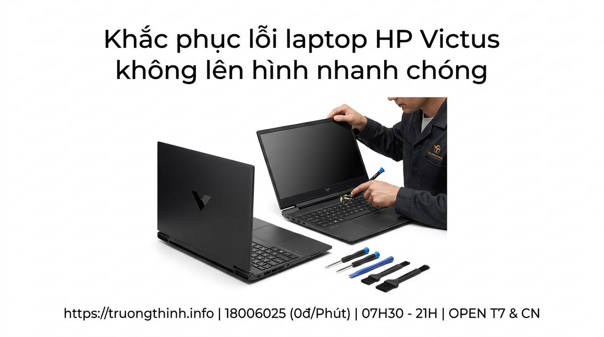Khắc phục lỗi laptop HP Victus không lên hình nhanh chóng