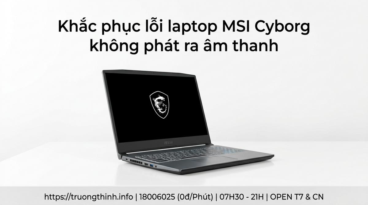 Khắc phục lỗi laptop MSI Cyborg không phát ra âm thanh