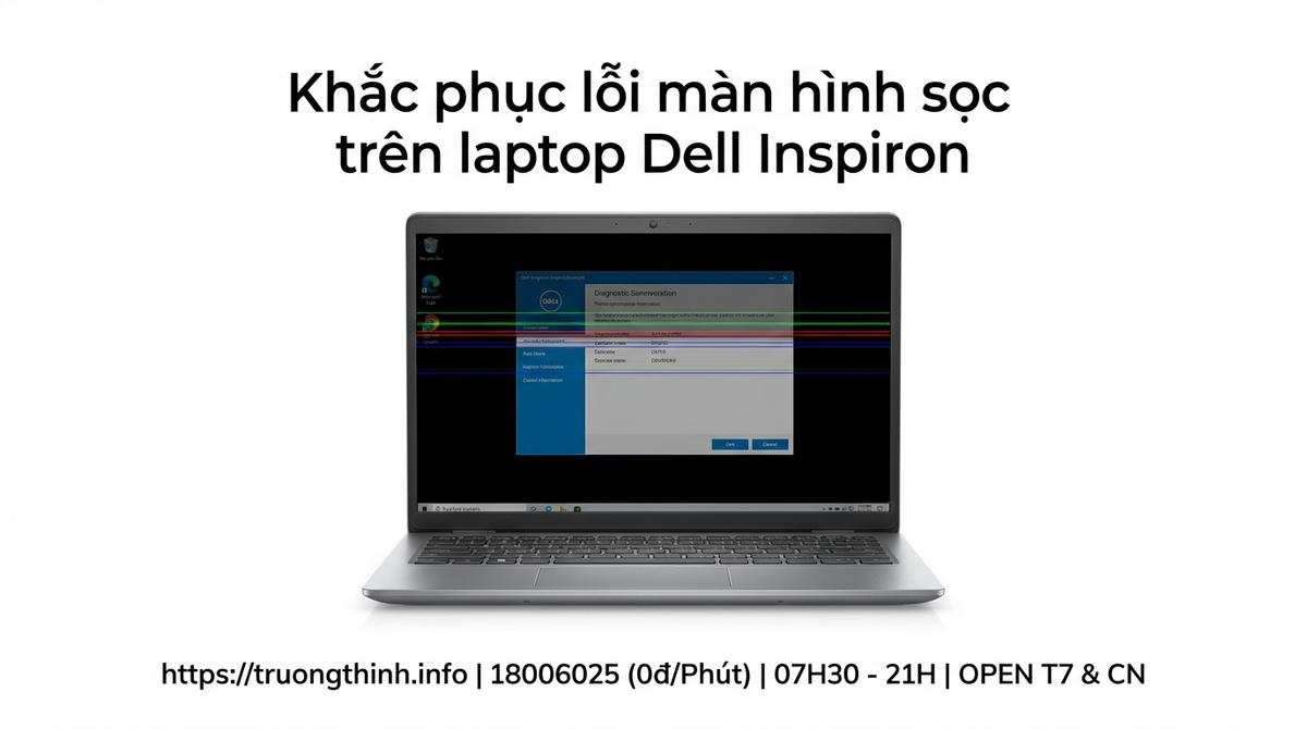Khắc phục lỗi màn hình sọc trên laptop Dell Inspiron