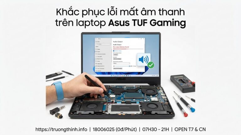 Cách sửa laptop Asus TUF Gaming bị mất tiếng uy tín lấy ngay