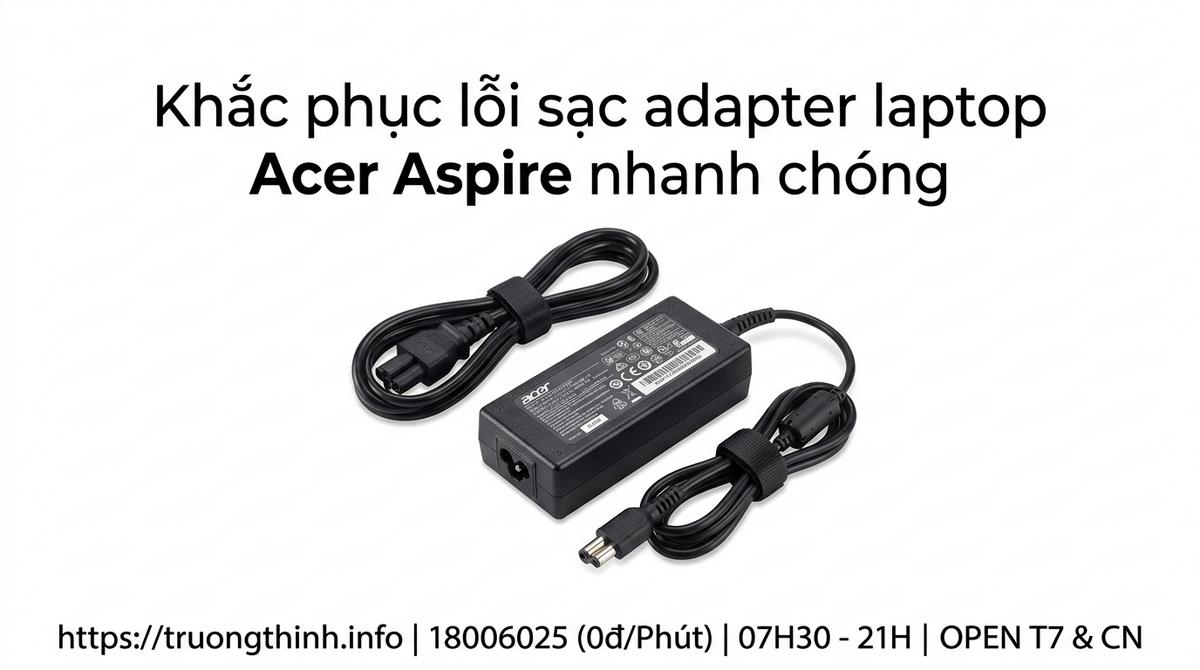 Khắc phục lỗi sạc adapter laptop Acer Aspire nhanh chóng