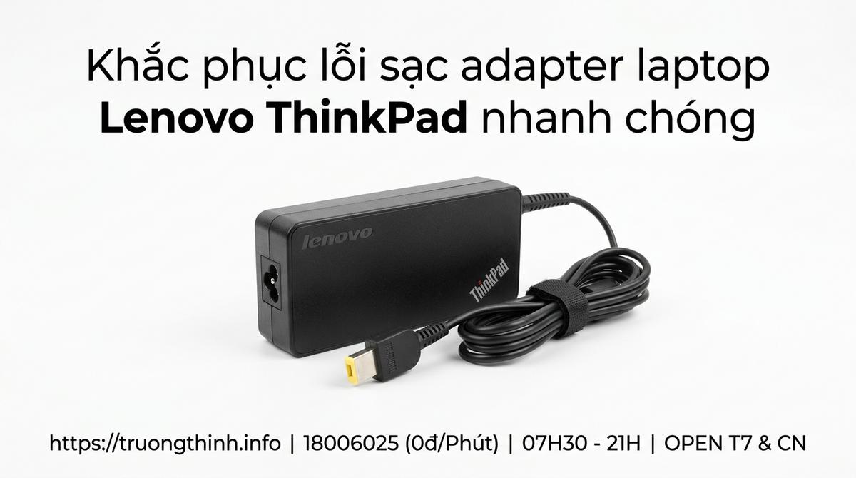 Khắc phục lỗi sạc adapter laptop Lenovo ThinkPad nhanh chóng
