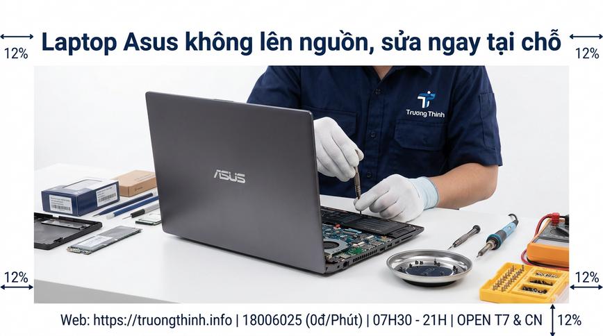Laptop Asus không lên nguồn, sửa ngay tại chỗ