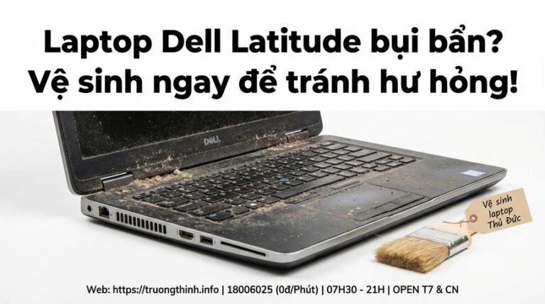 Laptop Dell Latitude bụi bẩn? Vệ sinh ngay để tránh hư hỏng!