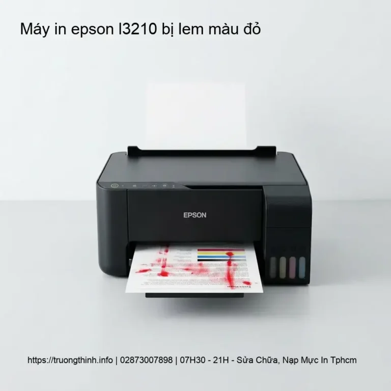 Máy In Epson L3210 Bị Lem Màu Đỏ: Nguyên Nhân & Cách Khắc Phục Nhanh Chóng
