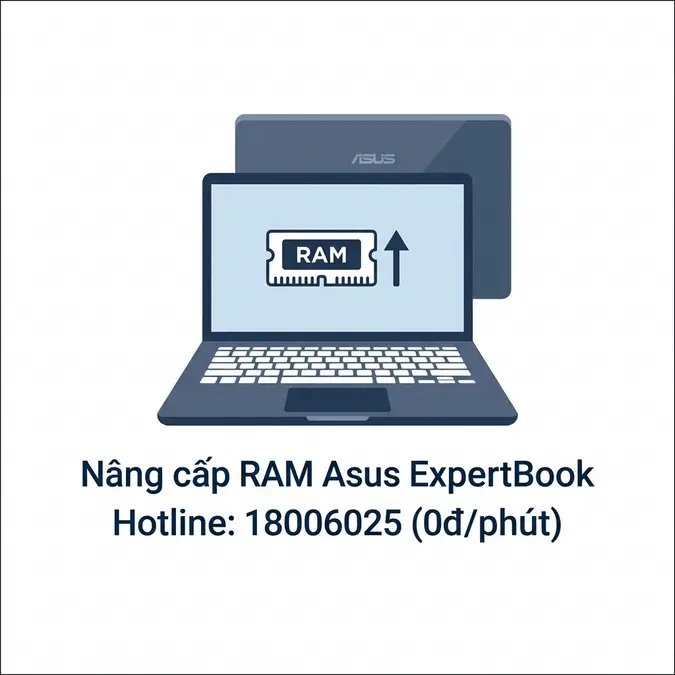 Nâng Cấp RAM Laptop Asus ExpertBook Chính Hãng, Lấy Liền, Giá Tốt