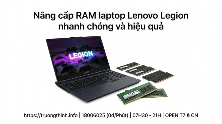 Thay RAM laptop Lenovo Legion ở đâu uy tín lấy ngay?