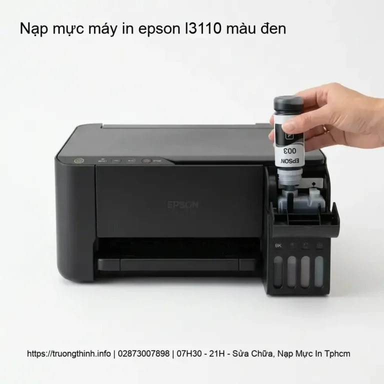 Nạp Mực Máy In Epson L3110 Màu Đen Uy Tín, Giá Rẻ Tại TPHCM