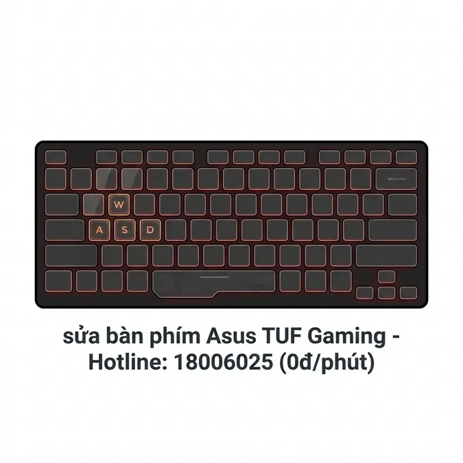 Bàn phím laptop Asus TUF Gaming bị liệt, kẹt phím: Nguyên nhân và cách khắc phục nhanh