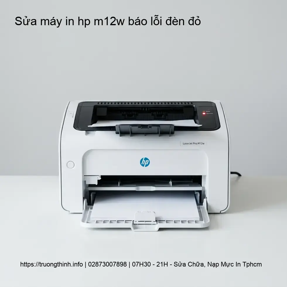 Nguyên nhân phổ biến khiến máy in HP M12w báo lỗi đèn đỏ