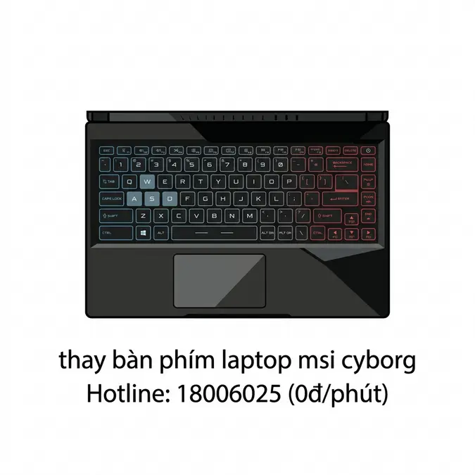 Thay Bàn Phím Laptop MSI Cyborg Chính Hãng - Sửa Chữa Uy Tín Lấy Liền