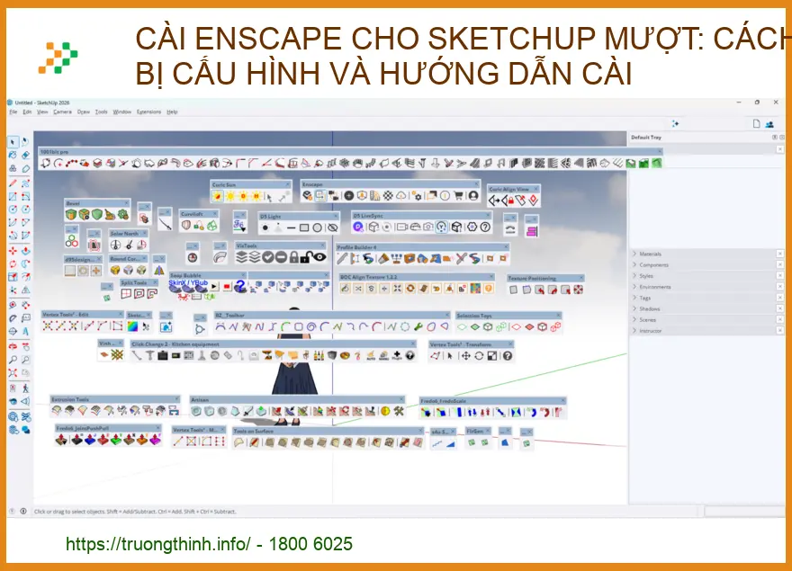 Hướng dẫn cài Enscape cho Sketchup mượt: Cấu hình chuẩn & Mẹo tối ưu (2026)
