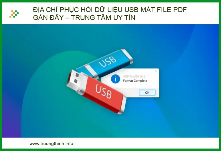 Địa chỉ phục hồi dữ liệu USB mất file PDF uy tín chuyên nghiệp 2026