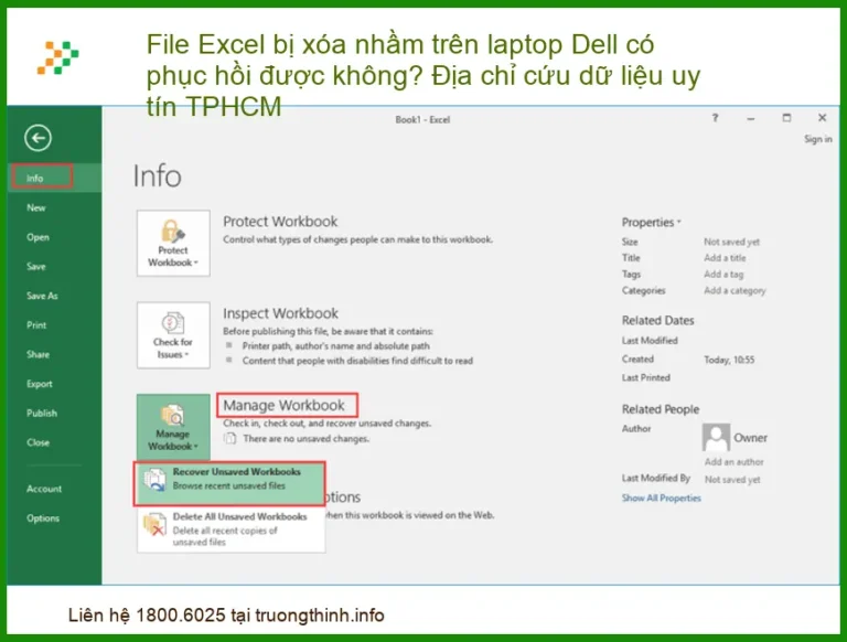 File Excel bị xóa nhầm trên laptop Dell có phục hồi được không? Địa chỉ cứu dữ liệu uy tín TPHCM
