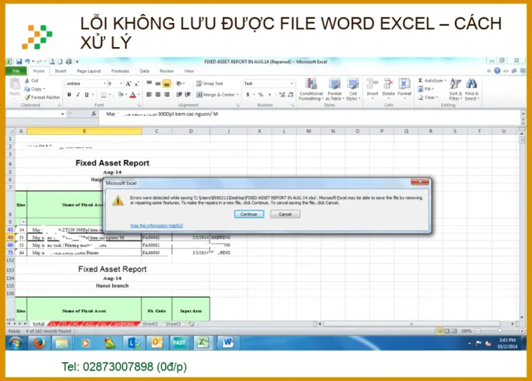 Lỗi không lưu được file Word, Excel: Nguyên nhân và Cách xử lý chuyên nghiệp