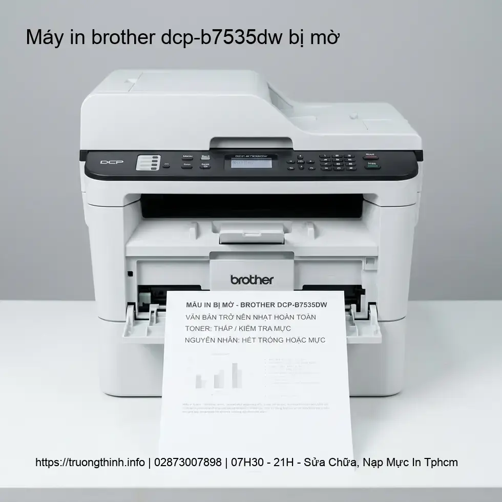 Tại Sao Máy In Brother DCP-B7535DW Của Bạn Bị Mờ? Phân Tích Nguyên Nhân