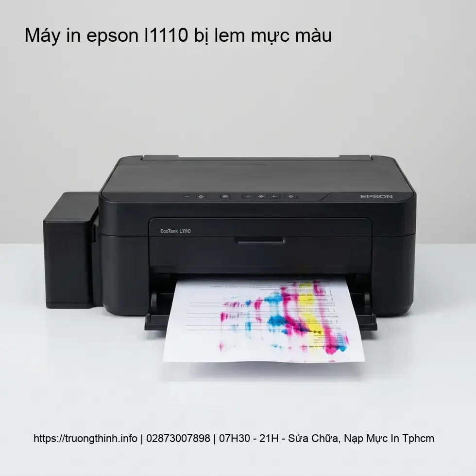 Tại Sao Máy In Epson L1110 Lại Bị Lem Mực Màu?