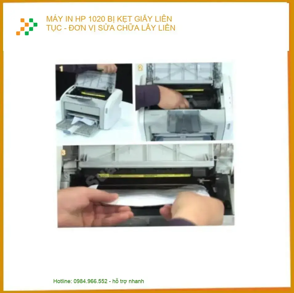 máy in hp 1020 bị kẹt giấy liên tục