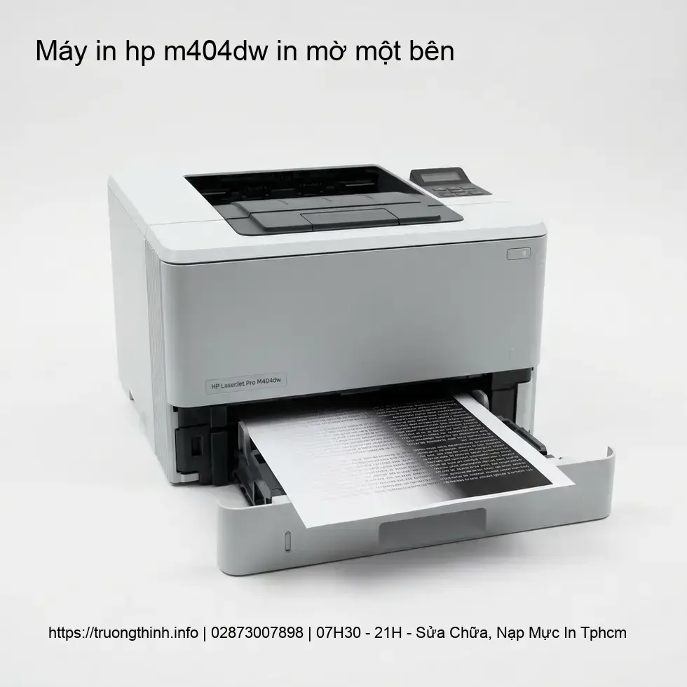 Nguyên Nhân Máy In HP M404dw In Mờ Một Bên