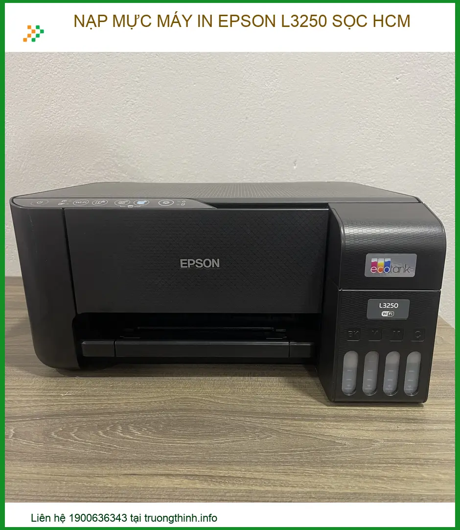 Nạp mực máy in Epson L3250 bị sọc: Hướng dẫn xử lý triệt để tại nhà