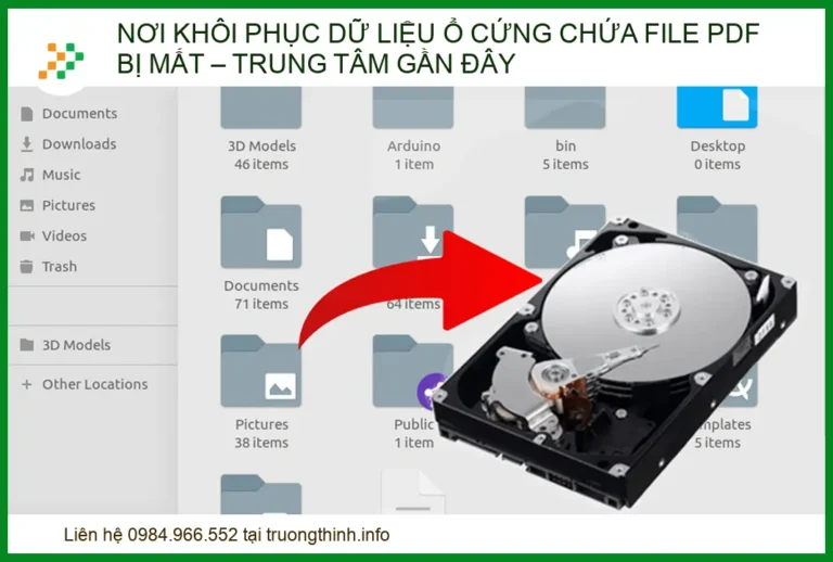 Nơi khôi phục dữ liệu ổ cứng chứa file PDF bị mất – Trung tâm uy tín, lấy liền