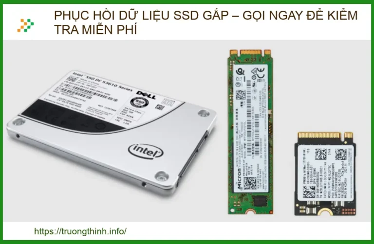 Phục hồi dữ liệu SSD gấp – Gọi ngay dịch vụ kiểm tra miễn phí 24/7