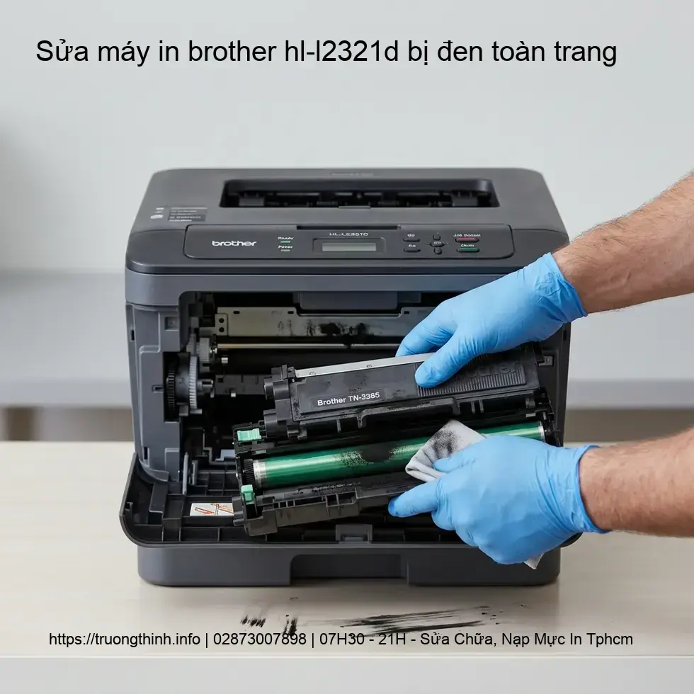 Nguyên Nhân Phổ Biến Khiến Máy In Brother HL-L2321D In Bị Đen Toàn Trang