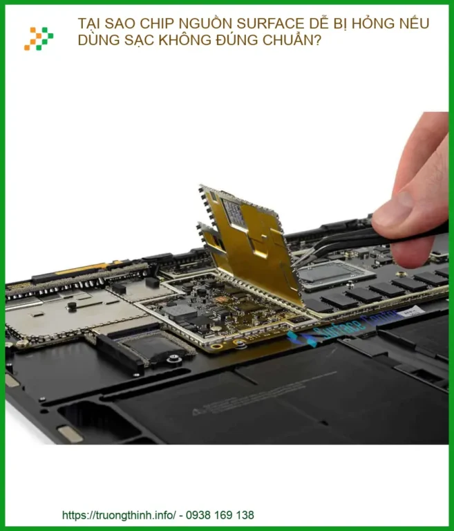 Tại sao chip nguồn Surface dễ bị hỏng nếu dùng sạc không đúng chuẩn? - Giải đáp từ chuyên gia