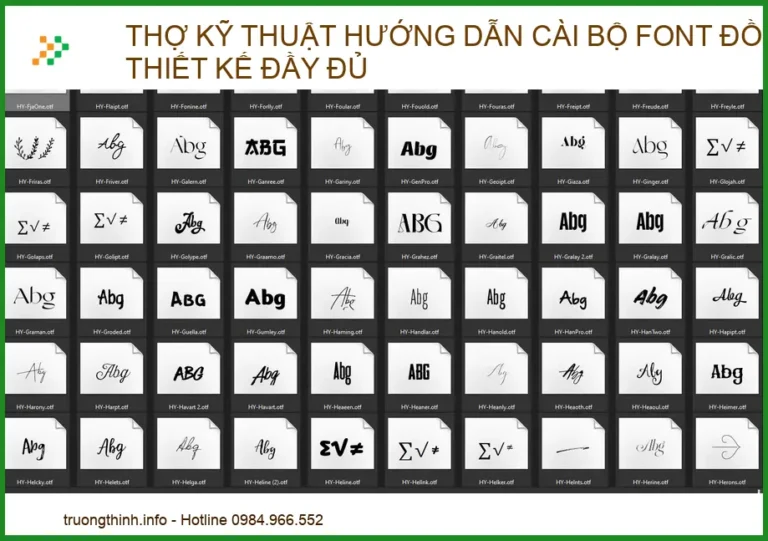 Hướng Dẫn Cài Đặt Bộ Font Đồ Họa Đầy Đủ: Cẩm Nang Từ Chuyên Gia Trường Thịnh