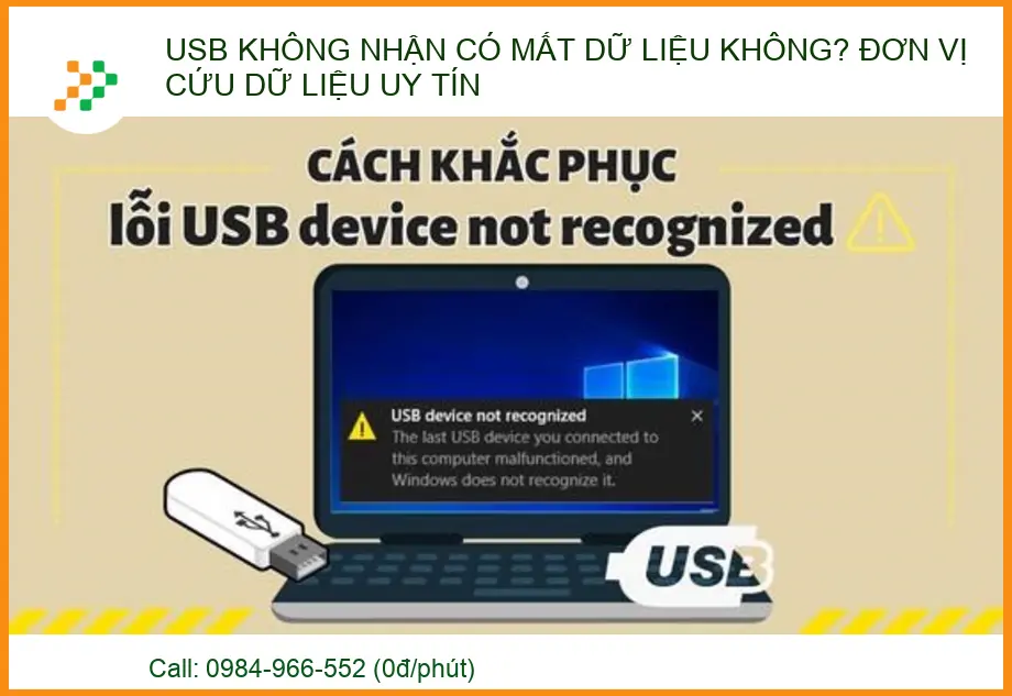 USB không nhận có mất dữ liệu không? Đơn vị cứu dữ liệu uy tín chuyên nghiệp