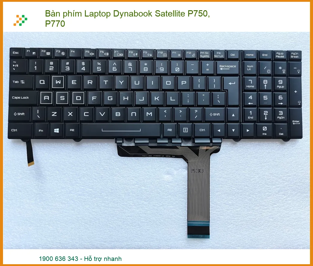 Bàn phím Laptop Dynabook Satellite P750 P770 Chính Hãng, Thay Nhanh Tận Nơi