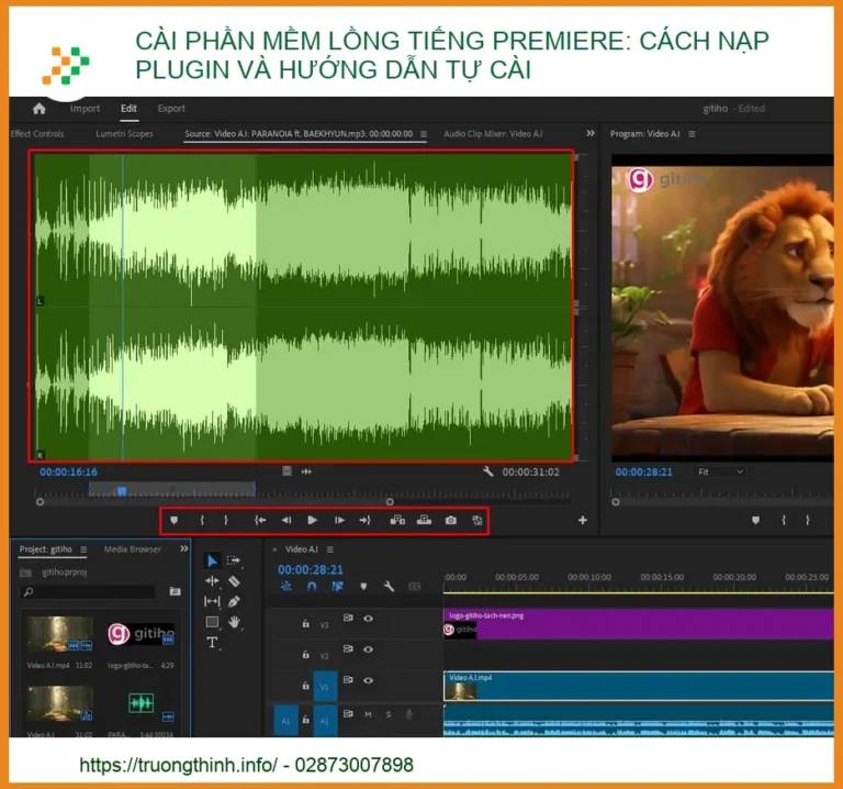 Hướng dẫn cài phần mềm lồng tiếng Premiere: Cách nạp Plugin và tối ưu hóa âm thanh chuyên nghiệp