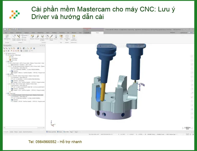 Thủ thuật Cài Mastercam cho máy CNC: Lưu ý Driver – Trung tâm hỗ trợ kỹ thuật