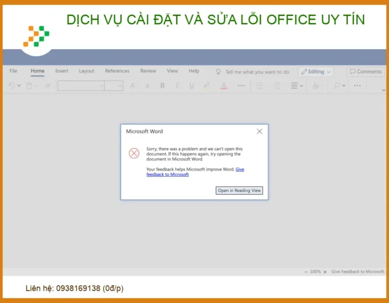 Dịch vụ cài đặt và sửa lỗi Office uy tín: Xử lý triệt để, lấy liền tại TP.HCM