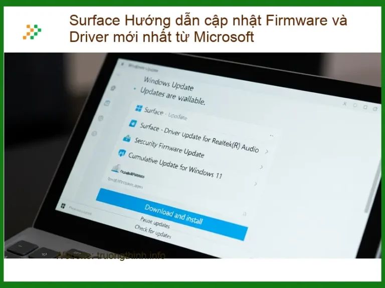 Hướng Dẫn Cập Nhật Firmware và Driver Microsoft Surface Mới Nhất: Tối Ưu Hiệu Năng & Khắc Phục Lỗi