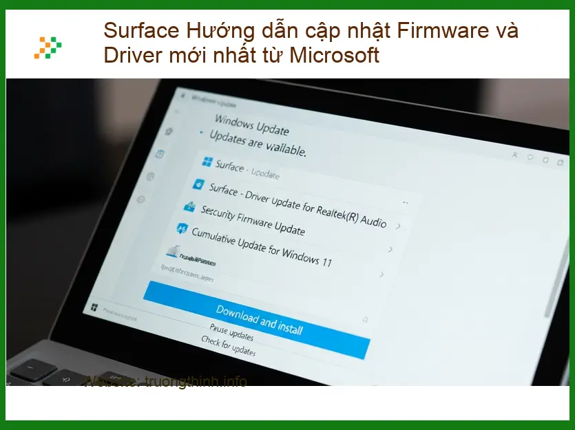 Hướng Dẫn Cập Nhật Firmware và Driver Microsoft Surface Mới Nhất: Tối Ưu Hiệu Năng & Khắc Phục Lỗi