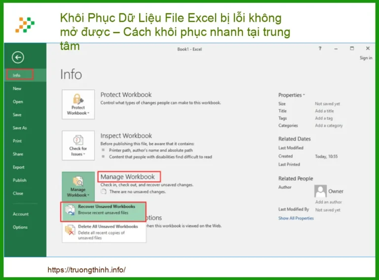 Khôi Phục Dữ Liệu File Excel Bị Lỗi Không Mở Được: Cứu Dữ Liệu Thần Tốc!