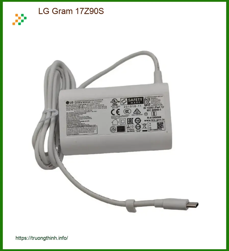 Sạc Laptop LG Gram 17Z90S zin chính hãng - Dịch vụ thay lấy ngay TPHCM