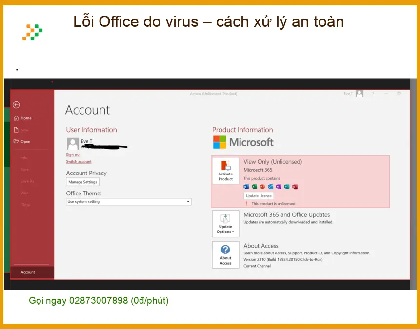 Văn phòng Lỗi Office do virus – cách xử lý an toàn - Trung tâm hỗ trợ gần đây