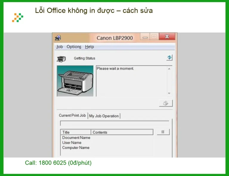 Văn phòng Lỗi Office không in được – cách sửa, trung tâm uy tín TPHCM