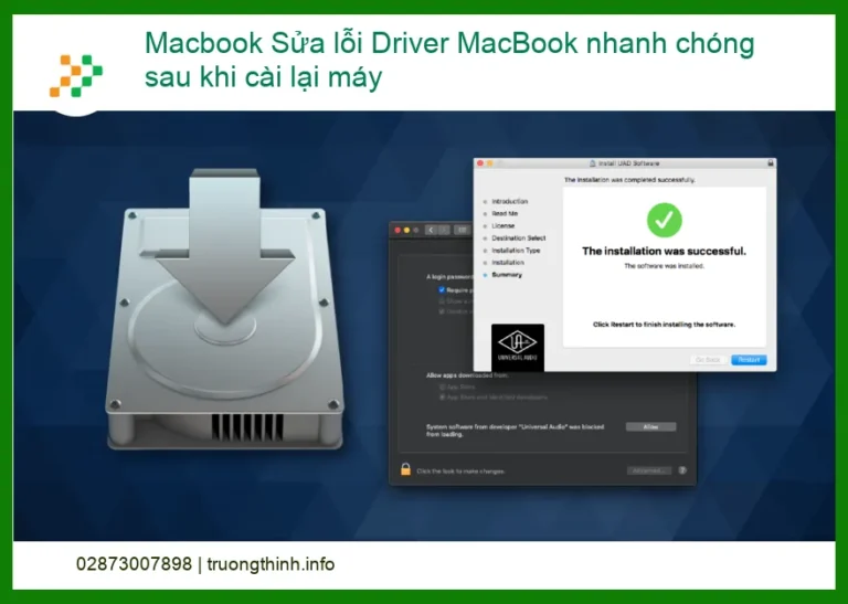 Sửa lỗi Driver MacBook sau khi cài lại máy - Địa chỉ sửa uy tín