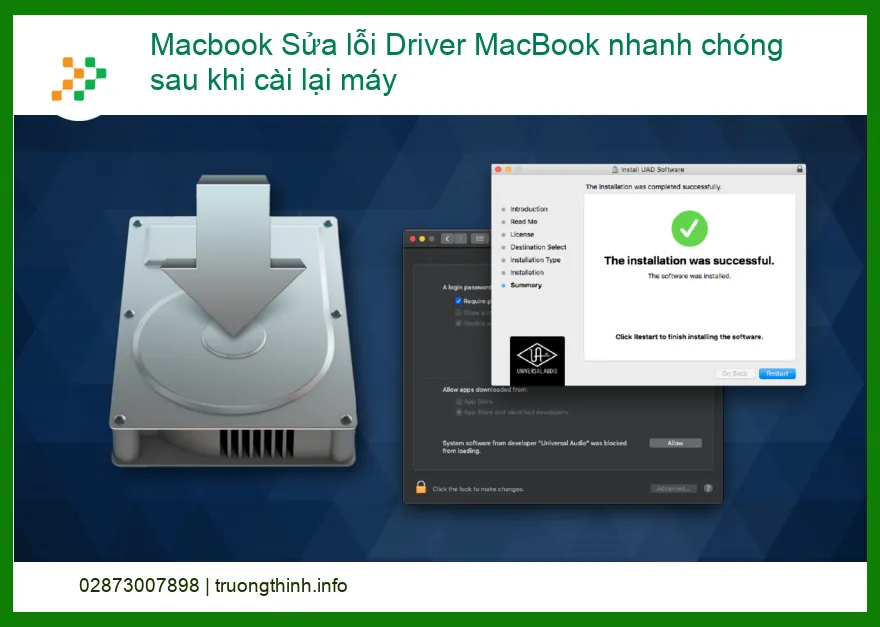 Sửa lỗi Driver MacBook sau khi cài lại máy - Địa chỉ sửa uy tín