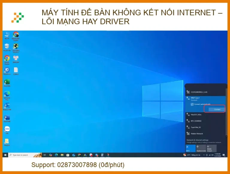 Máy tính để bàn không kết nối internet: Hướng dẫn sửa lỗi mạng và Driver từ A-Z