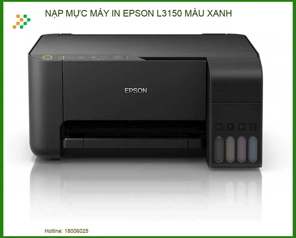 Hướng dẫn nạp mực máy in Epson L3150 màu xanh chuyên nghiệp từ A-Z