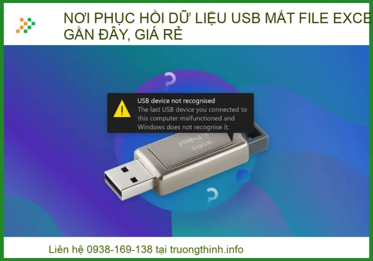 Nơi phục hồi dữ liệu USB mất file Excel chuyên nghiệp, giá tốt nhất 2026