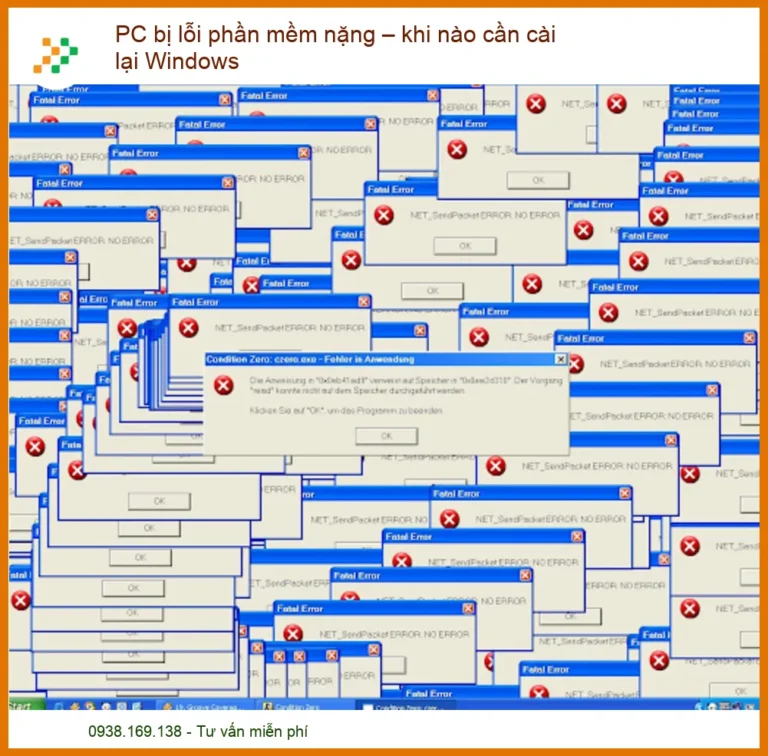 PC Bị Lỗi Phần Mềm Nặng – Khi Nào Cần Cài Lại Windows: Hướng Dẫn Chuyên Sâu Từ A-Z