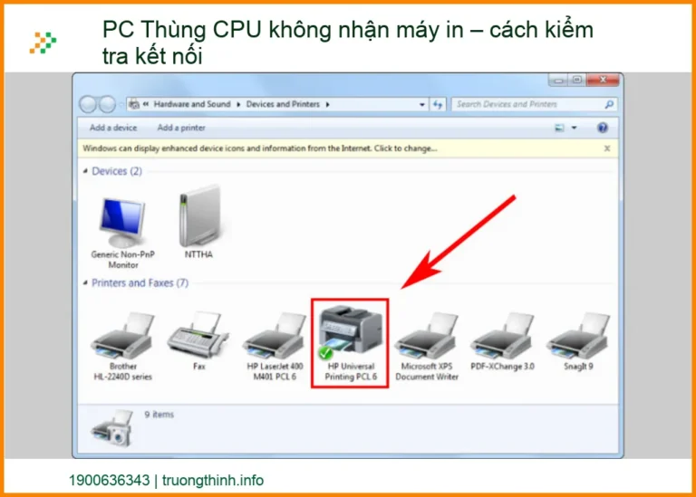 PC Thùng CPU Không Nhận Máy In: Hướng Dẫn Khắc Phục Từ A Đến Z