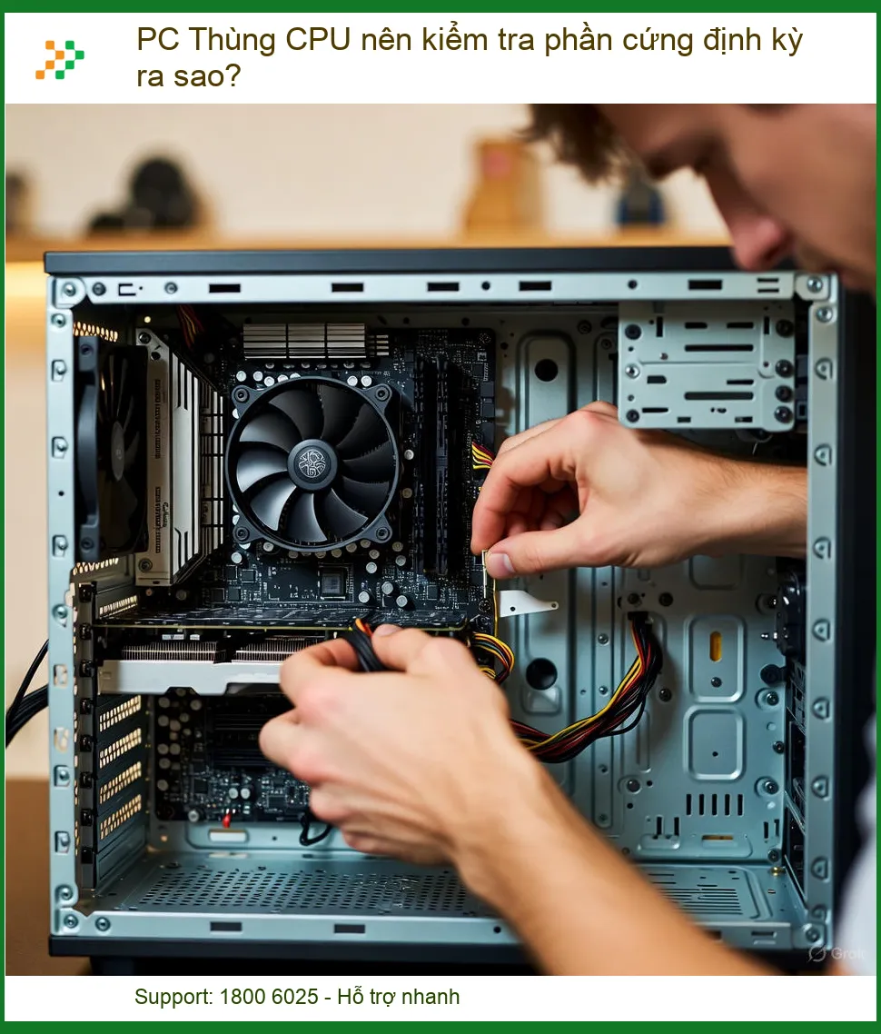 PC Thùng CPU Nên Kiểm Tra Phần Cứng Định Kỳ Ra Sao? Hướng Dẫn Từ Chuyên Gia