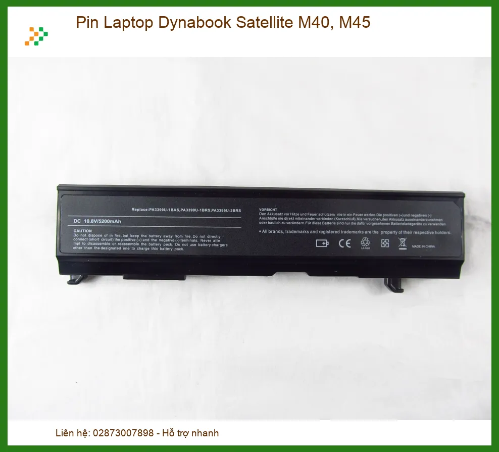 Pin Laptop Dynabook Satellite M40, M45 - Địa chỉ thay lấy ngay TPHCM